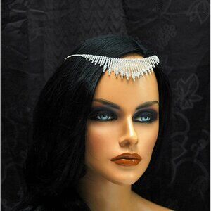 Bridal Rhinestone Headpiece Hair Chain Headband
